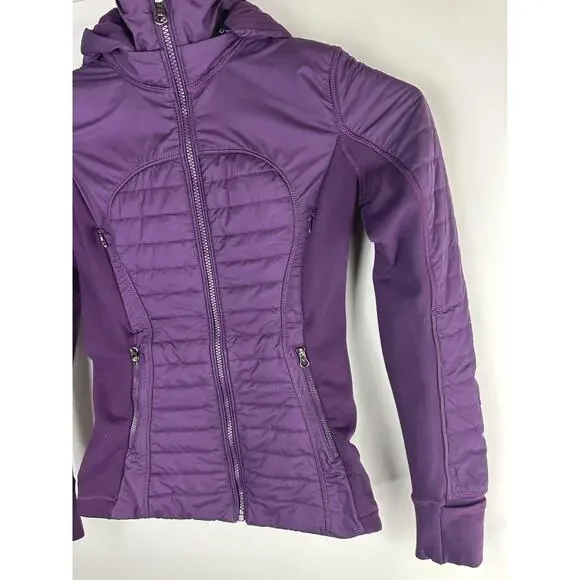 Lululemon First Mile Jacket Darkest Magenta Purple Full Zip Women's Size 2 - Picture 7 of 16